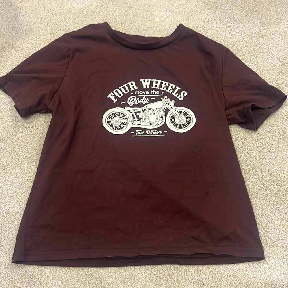 Brown Graphic Tee - (Four Wheels)